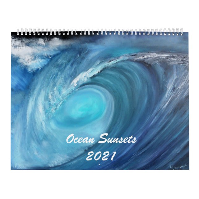Calendário dos Pôrs do sol do Oceano de 2021 (Capa)