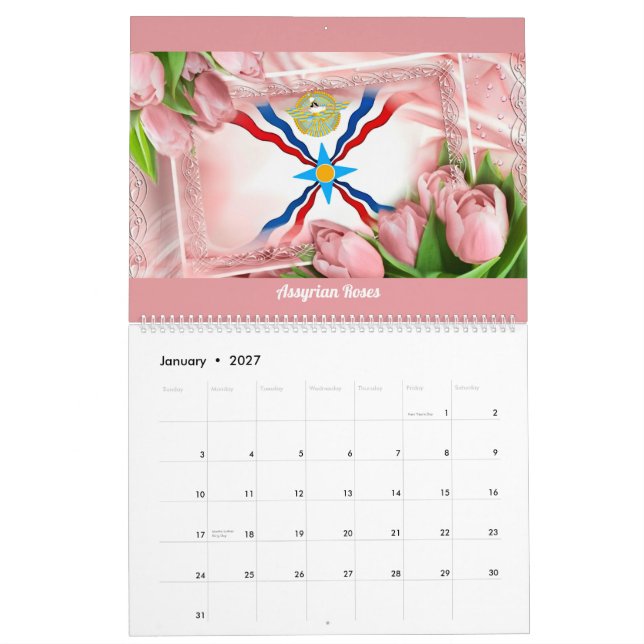 Calendário dos Rosas Assírios 2024 (Jan 2027)