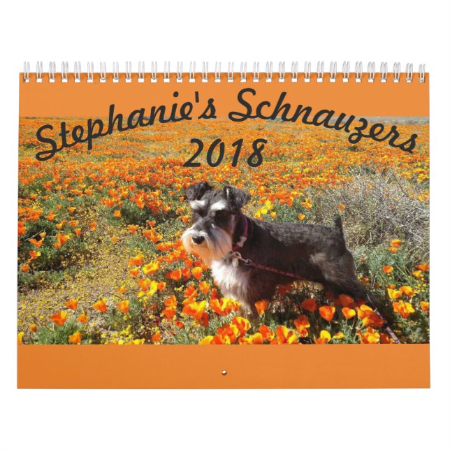 Calendário dos Schnauzers 2018 de Stephanies (Capa)