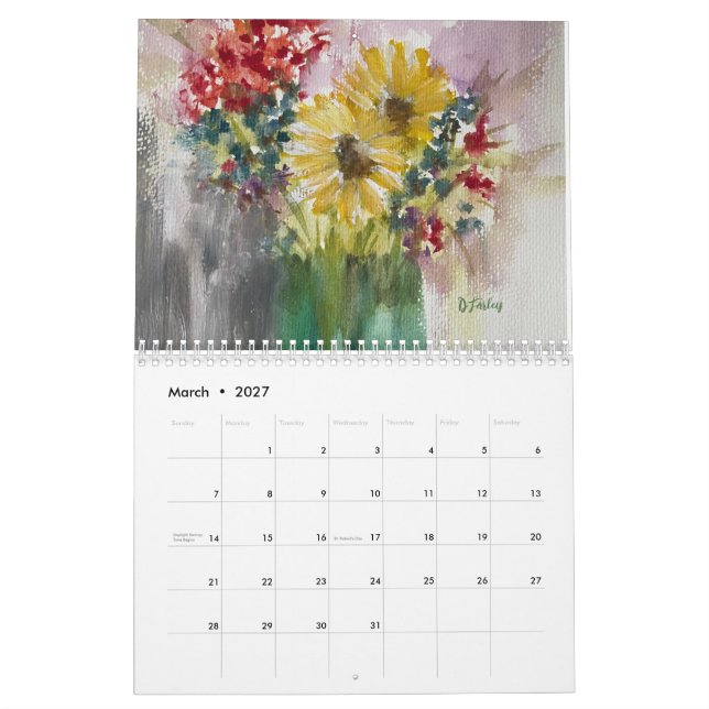 Calendário dos Sonhos de Flor Selvagem 2025 (Mar 2027)