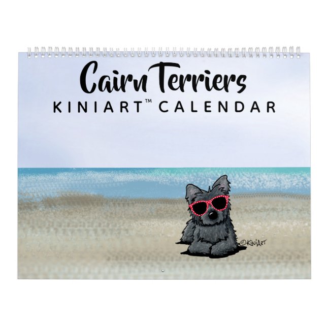 Calendário dos Terriers do KiniArt Cairn (Capa)