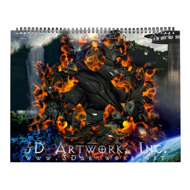 calendário dos trabalhos de arte 2011 3D (Capa)