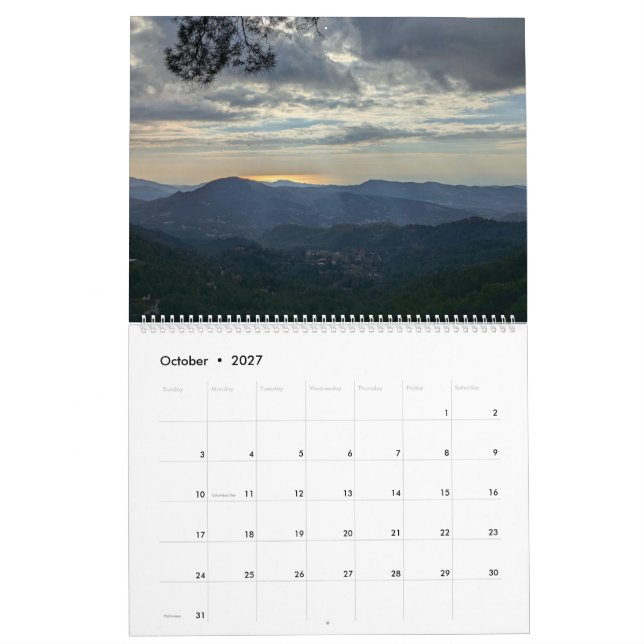 Calendário dos Troodos de Chipre (Out 2027)