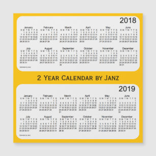 Calendário Dourado de 2 anos 2018-2019 por Janz