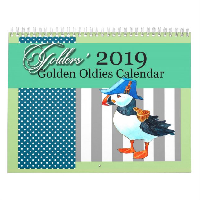 Calendário dourado dos Oldies de Golders 2019 (Capa)
