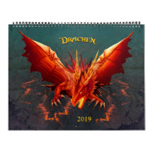 Dragão calendário, Dragon Calendar, (36cm x 28cm)