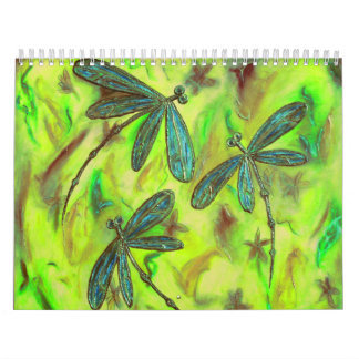 Calendário Dragões pesados em um céu estrelado