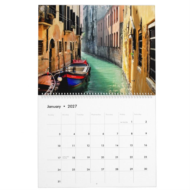 Calendário DREAM OF VENICE 2026 Calendar (Jan 2027)