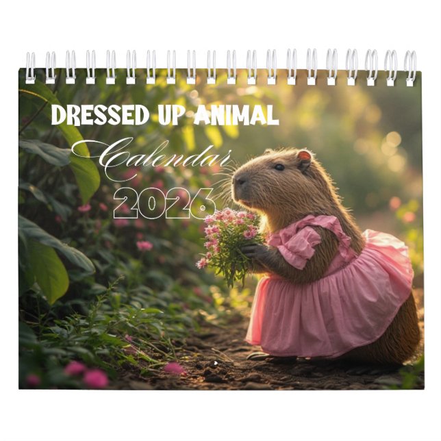 Calendário Dressed Up Animal Calendar 2026 (Capa)