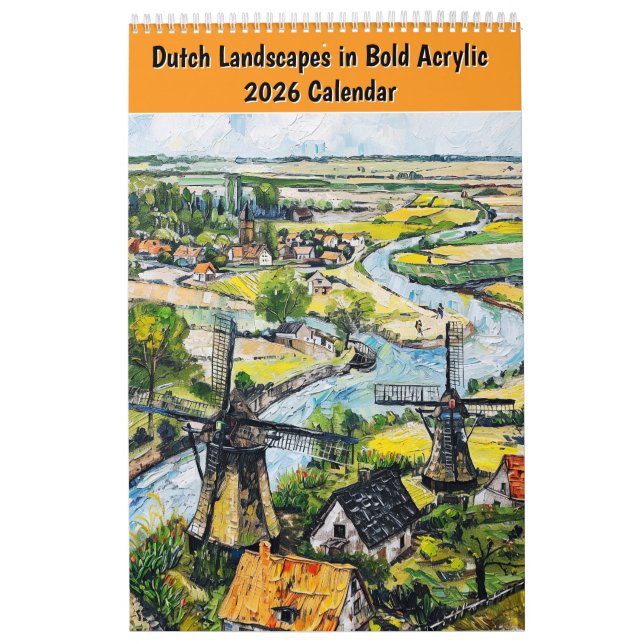 Calendário Dutch Landscapes in Bold Acrylic – 2026 Calendar (Capa)