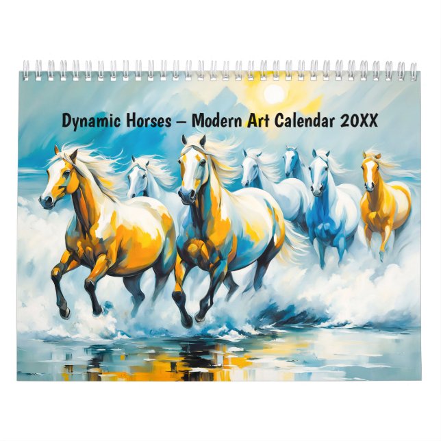 Calendário Dynamic Horses – Modern Art Calendar 2026 (Capa)