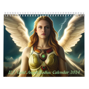 Calendário E.J. Dourado Angel Zodiac Calendar 2024