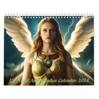 Calendário E.J. Dourado Angel Zodiac Calendar 2024