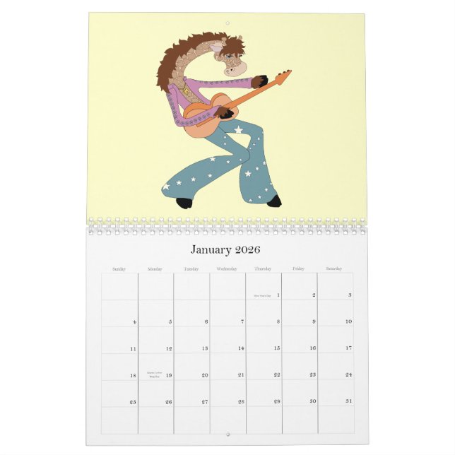 Calendário É um jardim zoológico! Na maior parte girafas… (Jan 2026)