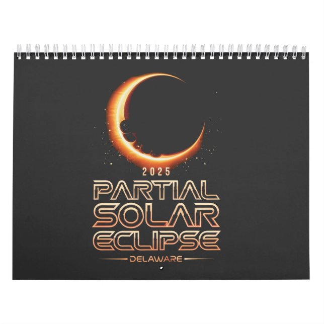 Calendário Eclipse Solar Parcial Nova Jersey 2025 (Capa)