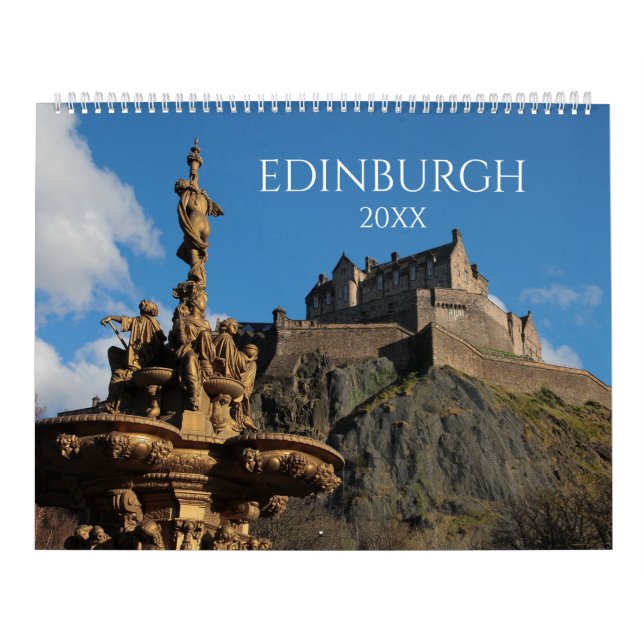 Calendário Edinburgh Scotland City Aestic Wall Calendar (Capa)