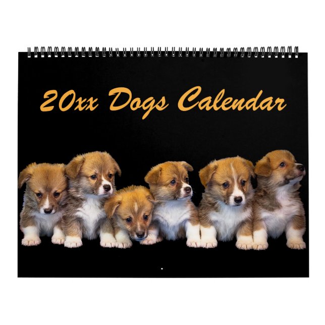 Calendário Editável de 20xx Cães (Capa)
