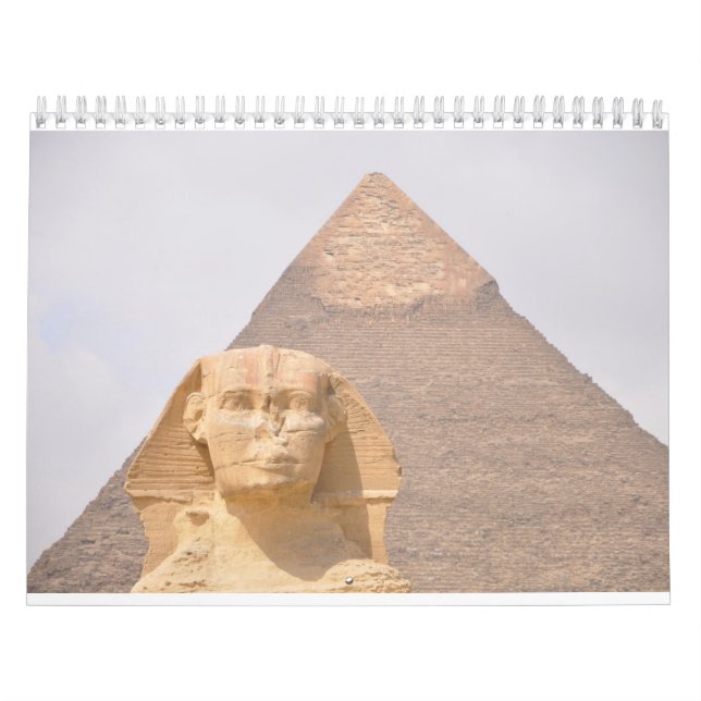 Calendário Egito Antigo com Pirâmides, Templos da Esfinge (Capa)