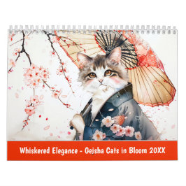 Calendário Elegância Bigoduda – Gatas Geishas em Flor
