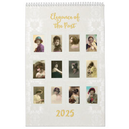 Calendário Elegância dos cartões postais retratos antigos