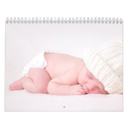 Calendário Elegant Photo Baby Birth Announcement 2026