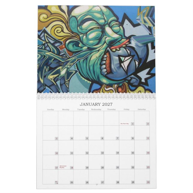 Calendário Elementos da cultura de Hip Hop (Jan 2027)