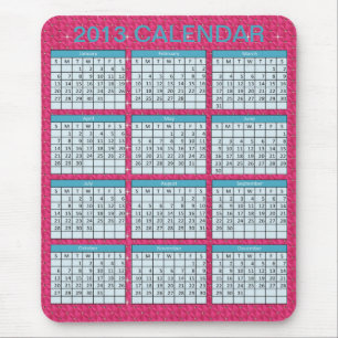 Calendário em um Mousepad
