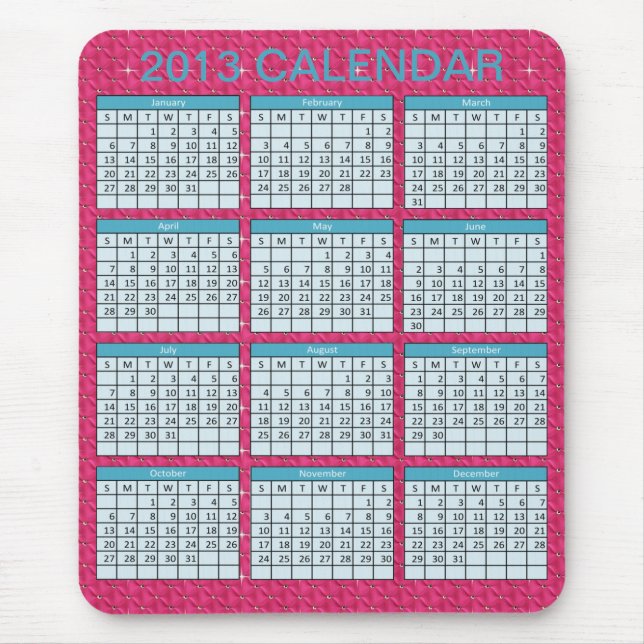 Calendário em um Mousepad (Frente)