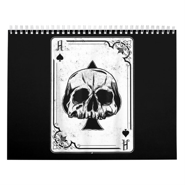 Calendário Emo Gothic e Punk Ace do jogo de pôquer do Spades (Capa)
