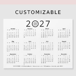 Calendário Empresarial com Logotipo Personalizado 