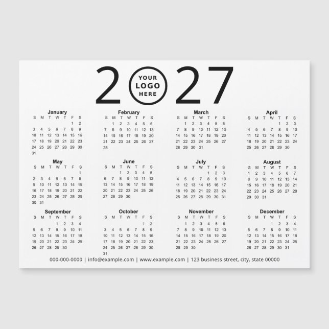 Calendário Empresarial com Logotipo Personalizado  (Frente)