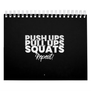 Calendário Empurre a UPS Puxe a UPS Squats Repetir!