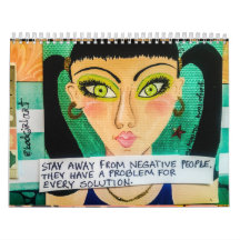 calendário ENCHIDO COM A ARTE MÁ da MENINA