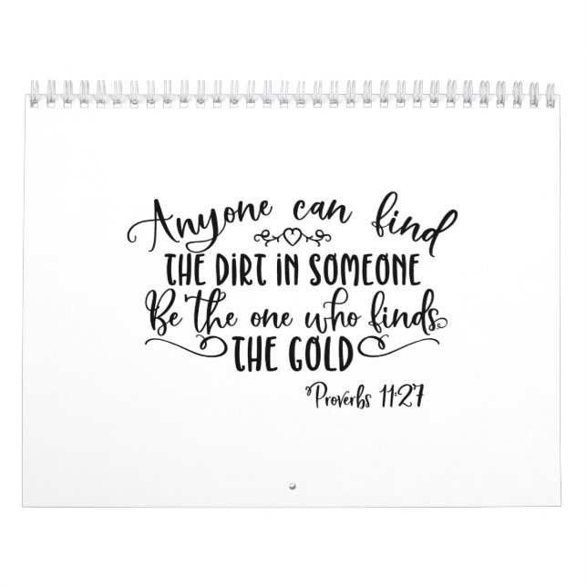 Calendário Encontre A Sujeira Em Alguém Que Gosta De Sabedori (Capa)