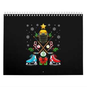 Calendário Enfeites de natal Engraçado De Hóquei No Gelo Tr