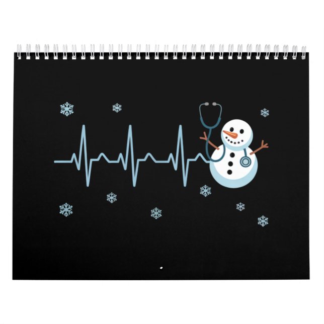 Calendário Enfermeira de pulsação Snowman Natal (Capa)