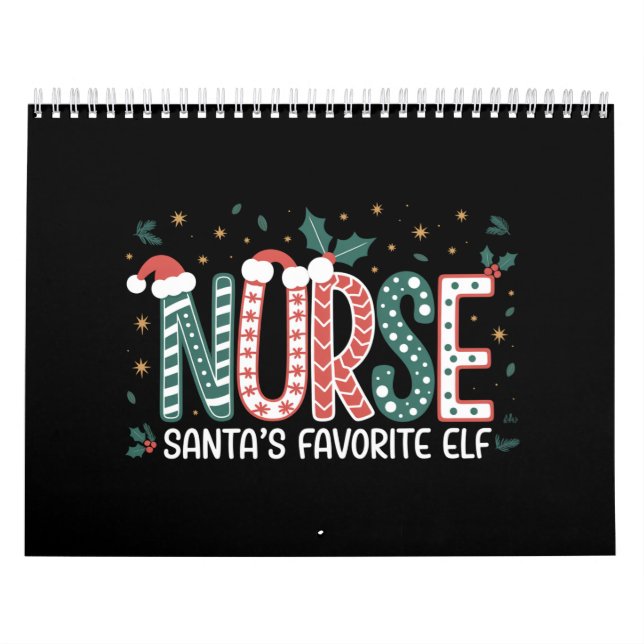 Calendário Enfermeiros Papais noeis favoritos de Natal Elf (Capa)