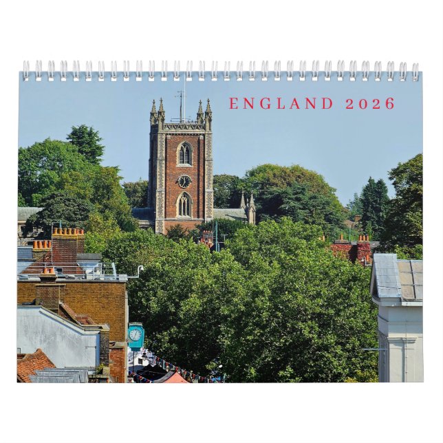 Calendário England 2026 Calendar (Capa)