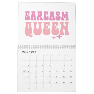Calendário Engraçada Menina Rosa