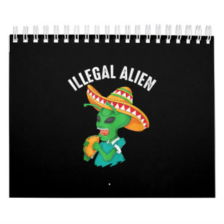 Calendário Engraçado Alienígena ilegal, Legal Comida de Taco 