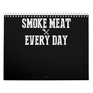Calendário Engraçado Churrasco Fumador Acessório Pitmaster Pa