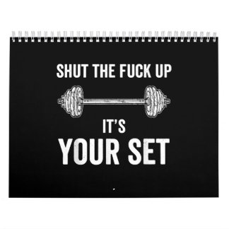Calendário Engraçado Gym Trabalhando É Sua Cotação Definida