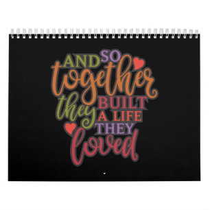 Calendário Engraçado Juntos Eles Construíram Uma Reunião F