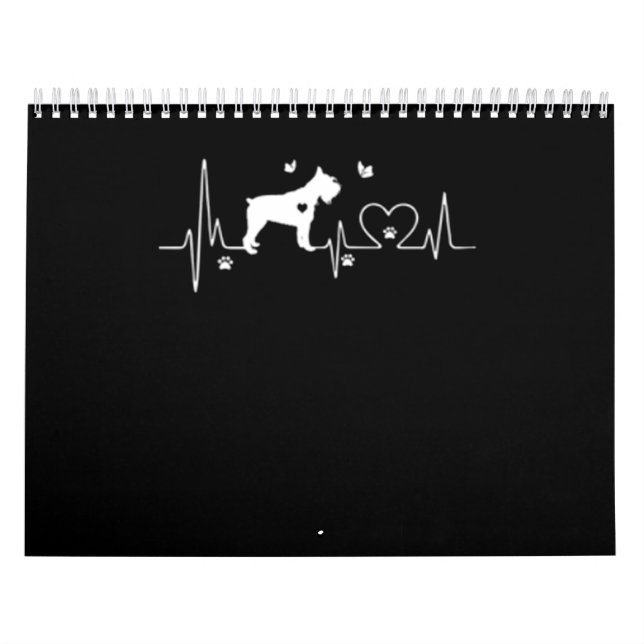 Calendário Engraçado Schnauzer - Presente de Aquecimento (Capa)