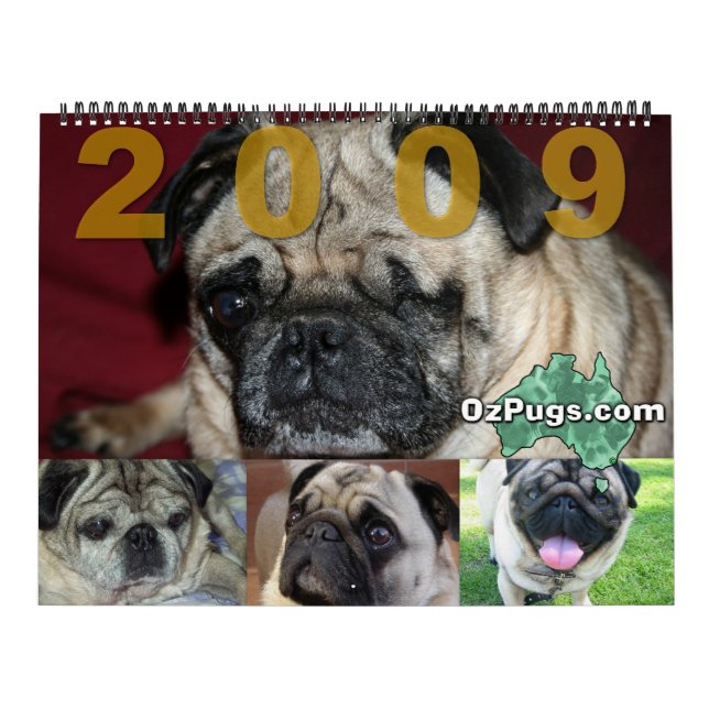 Calendário Enorme OzPugs 2009 (Capa)