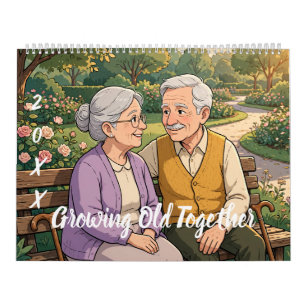 Calendário Envelhecendo Juntos Amor Romântico