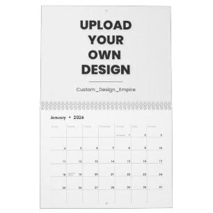 Calendário Envie Seu Próprio Design Aqui Modelo Personaliza