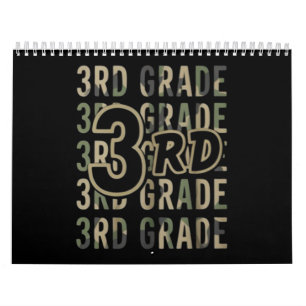 Calendário Equipe Camuflada 3ª Série Volta às Aulas Professor