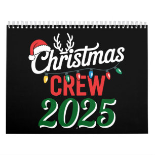 Calendário Equipe de Natal Personalizada 2025 Família de Nata