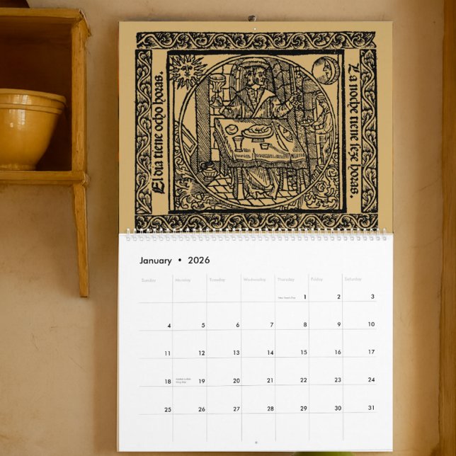 Calendário Era Renascentista Gótico Medieval 1492 (Criador carregado)